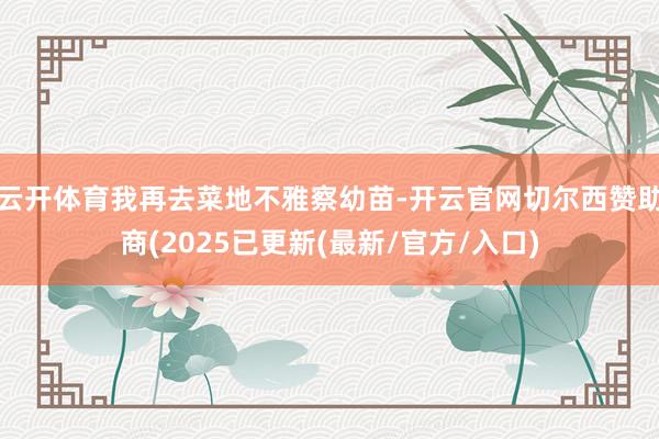 云开体育我再去菜地不雅察幼苗-开云官网切尔西赞助商(2025已更新(最新/官方/入口)
