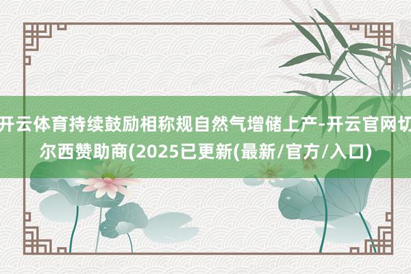 开云体育持续鼓励相称规自然气增储上产-开云官网切尔西赞助商(2025已更新(最新/官方/入口)
