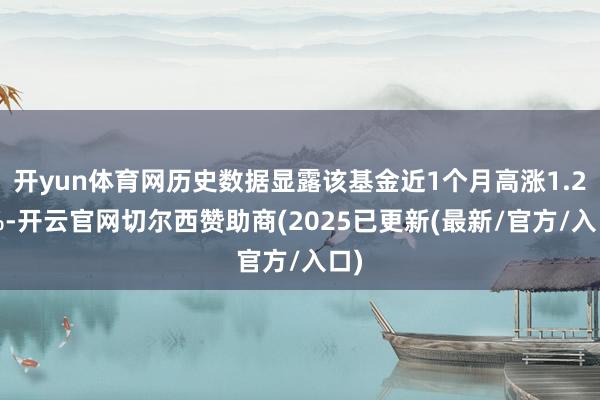 开yun体育网历史数据显露该基金近1个月高涨1.27%-开云官网切尔西赞助商(2025已更新(最新/官方/入口)