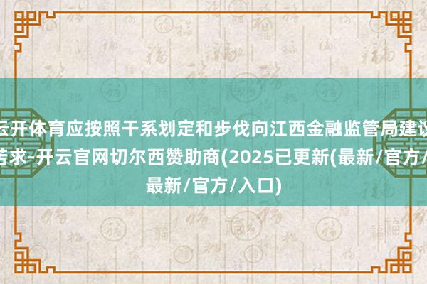 云开体育应按照干系划定和步伐向江西金融监管局建议开业苦求-开云官网切尔西赞助商(2025已更新(最新/官方/入口)