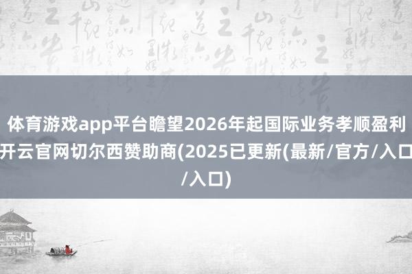 体育游戏app平台瞻望2026年起国际业务孝顺盈利-开云官网切尔西赞助商(2025已更新(最新/官方/入口)